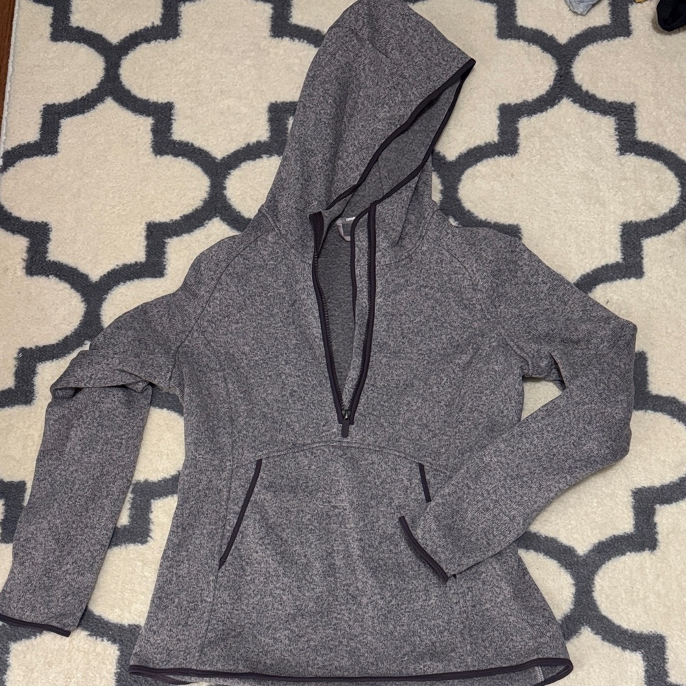 Lululemon Athletica Heather Gray Half-Zip Hoodie